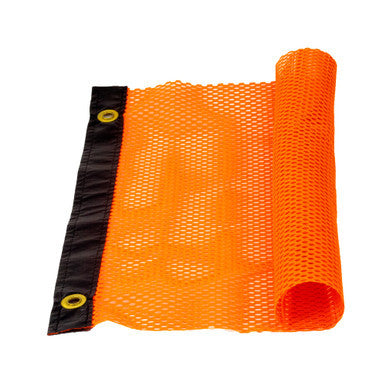 HEAVY DUTY GROMMET WARNING FLAG - ORANGE
