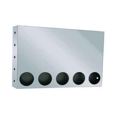 20" REAR CENTER PANEL W/ 5 - 4" &amp; 15 3/4" LIGHT HOLES - MITERED EDGE
