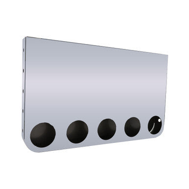 20" REAR CENTER PANEL W/ 5 - 4" &amp; 15 3/4" LIGHT HOLES - ROUNDED BOTTOM