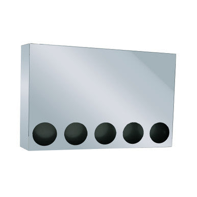 20" REAR CENTER PANEL W/ 5 - 4" LIGHT HOLES - MITERED EDGE