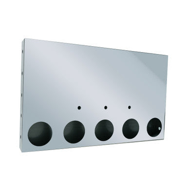 20" REAR CENTER PANEL W/ 5 - 4" &amp; 18 - 3/4" LIGHT HOLES - BOXED EDGE