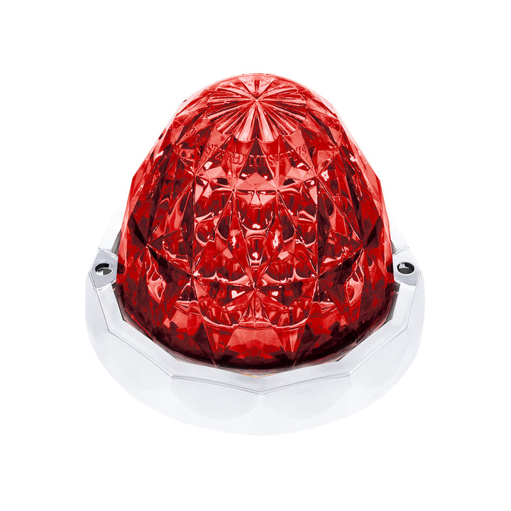 Double Fury 19 LED Dual Function Crystal Watermelon Light Kit With Bezel-Red &amp; Green LED/Clear Lens | Semi Truck