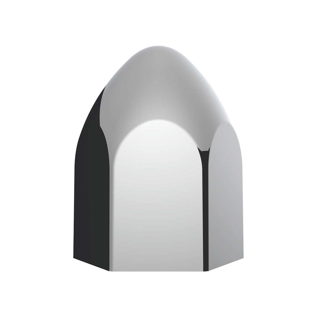 15/16" x 1 5/8" Chrome Plastic Bullet Lug Nut Covers – Push-On (50-Pack) | Semi Truck