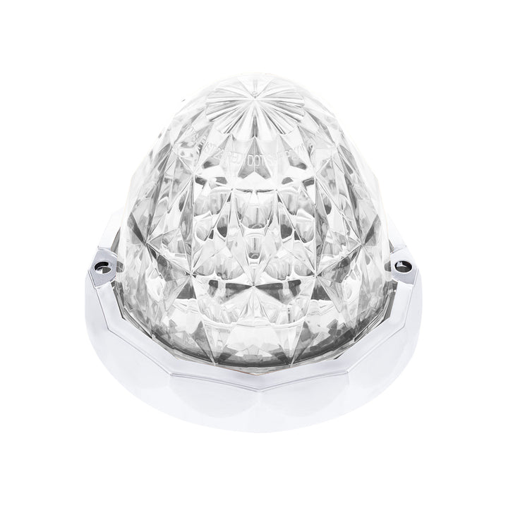 Double Fury 19 LED Dual Function Crystal Watermelon Light Kit With Bezel-Amber &amp; Red LED/Clear Lens | Semi Truck