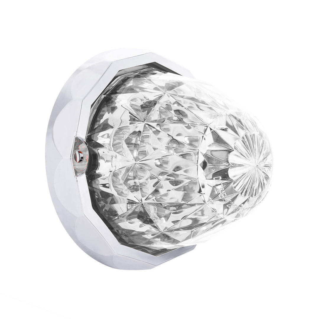 Double Fury 19 LED Dual Function Crystal Watermelon Light Kit With Bezel-Amber &amp; White LED/Clear Lens | Semi Truck