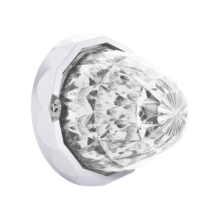 Double Fury 19 LED Dual Function Crystal Watermelon Light Kit With Bezel-Amber &amp; Red LED/Clear Lens | Semi Truck